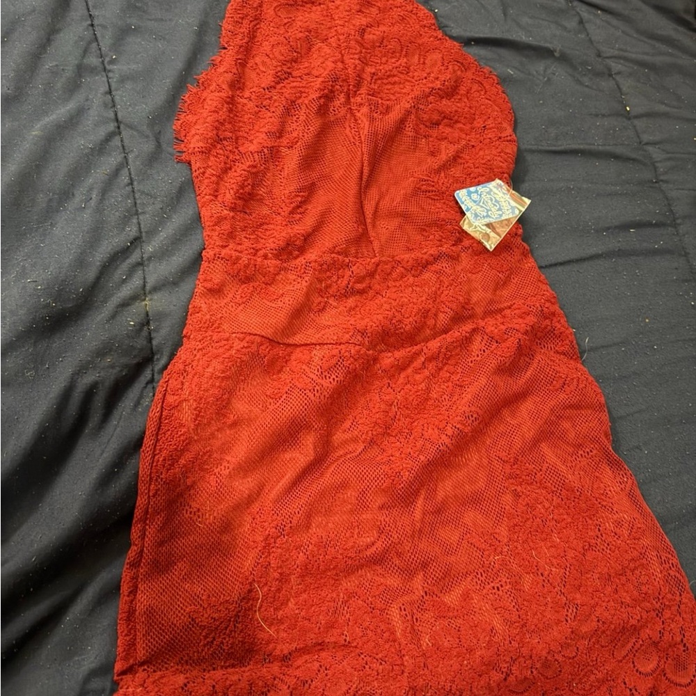 Free People Burgundy Velvet Dress